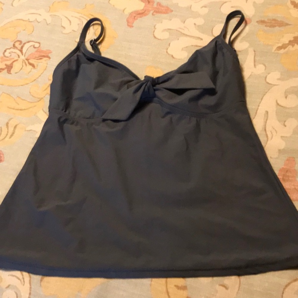 Talbots Charcoal Grey Tankini Swim Top